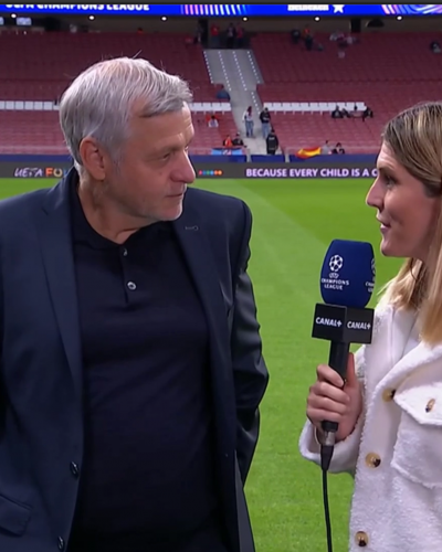 Margot Dumont en interview avec Bruno Genesio, Losc sur Canal+ en Ligue des Champions